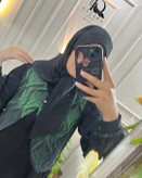 روسری نخ پلیسه مشکی نگینی مدل مهتاب قواره کوچک و مجلسی
