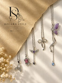 گردنبند مینیمال و فانتزی زنانه از برند stainless steel ,سبک و چشم نواز