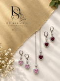 نیمست جواهری قلب پینترستی برند jewelry رنگ ثابت و ضدحساسیت با زنجیر ۳۰ سانتی