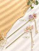 کانزاشی آویزدار طرح شکوفه گیلاس و پروانه رنگی و مشکی 20 سانتی