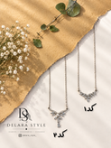 گردنبند جواهری نقرهای نگیندار؛ مدل مرواریدی و کریستالی ظریف